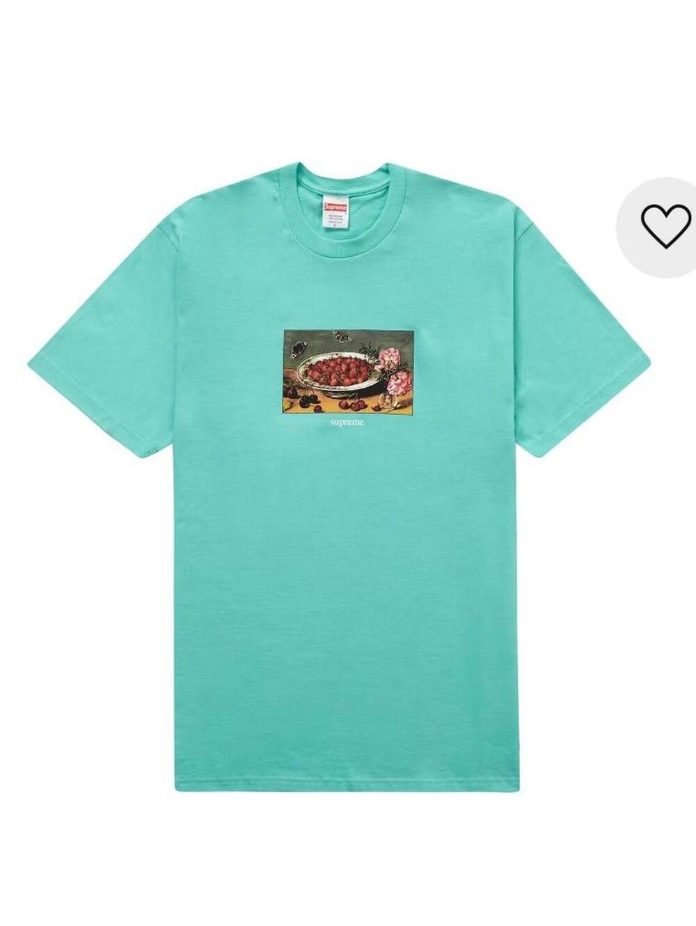Supreme Strawberries Tee Teal L SS20 NWT